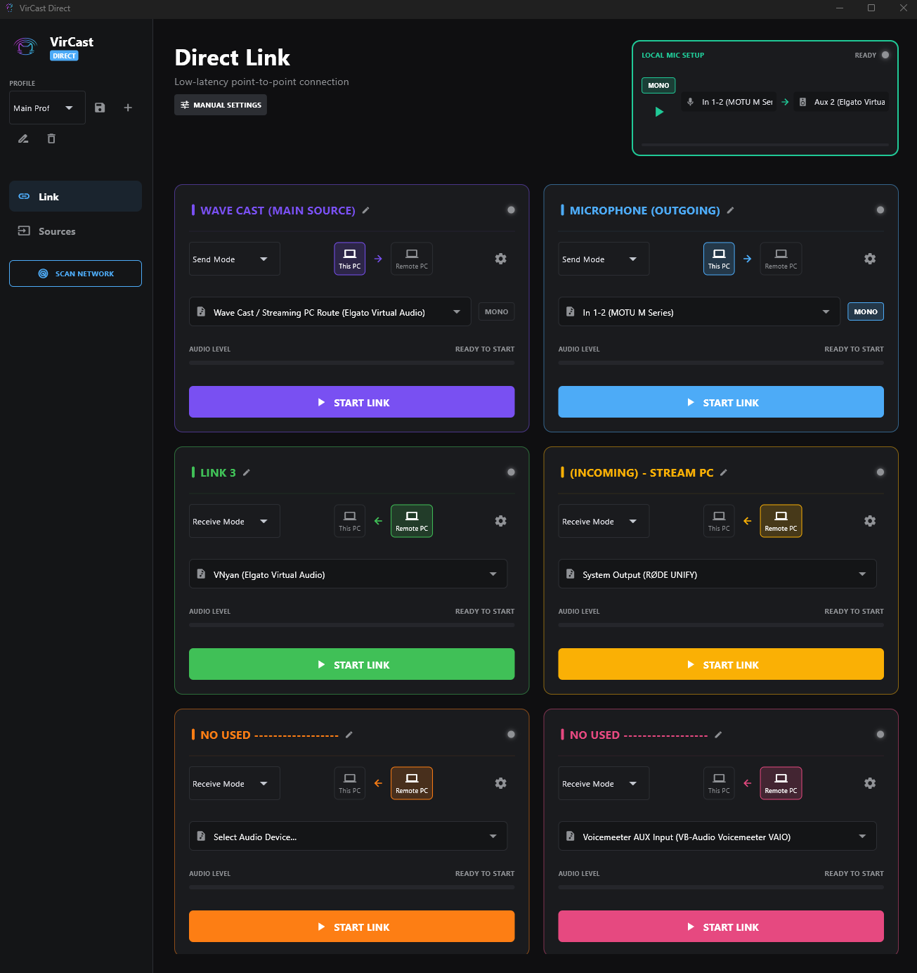 VirCast Dashboard Interface